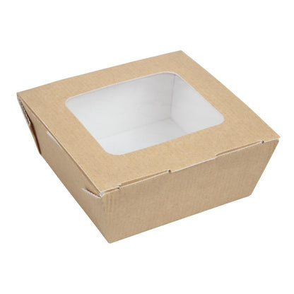 CL316 Huhtamaki recyclebare kartonnen bakken met venster medium 1070ml (270 stuks)