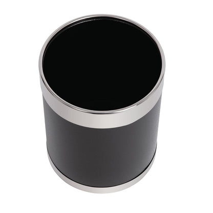 Y805 Bolero prullenbak zwart met zilveren rand 10,2Ltr