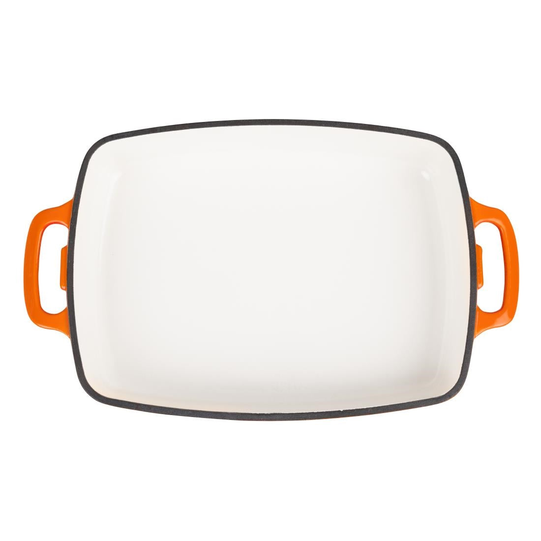 GH322 Vogue rechthoekige gietijzeren ovenschaal oranje 2,8Ltr