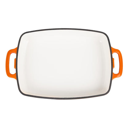 GH322 Vogue rechthoekige gietijzeren ovenschaal oranje 2,8Ltr