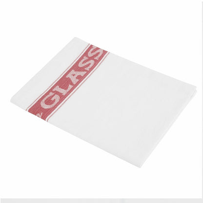 E910 Vogue halflinnen glazendoek/poleerdoek rood 76 x 51cm