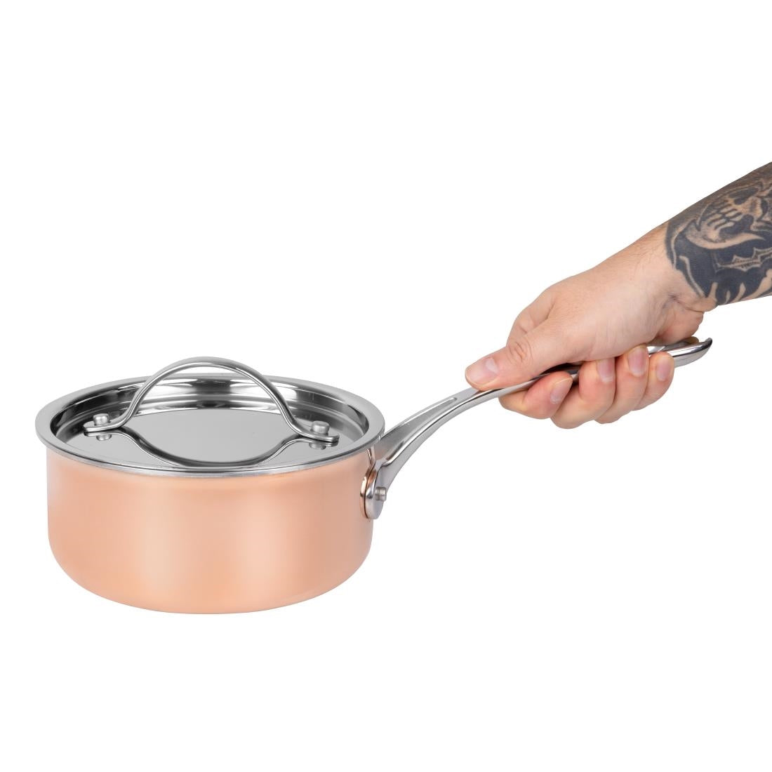 SA655 Vogue cook like a pro 3-delige driewandige koperen pannenset