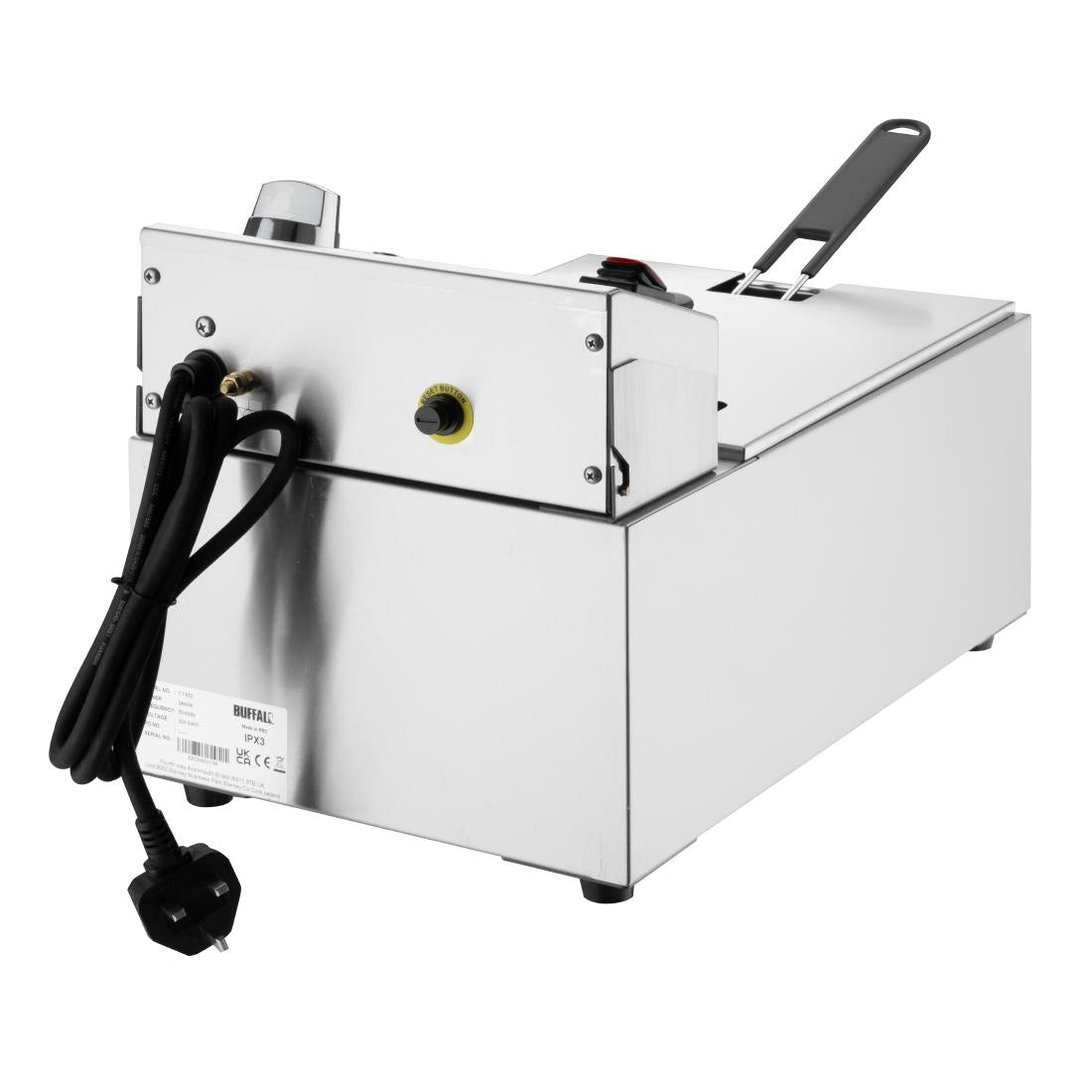 CU622 Buffalo Enkel Elektrische Friteuse met Timer 5Ltr