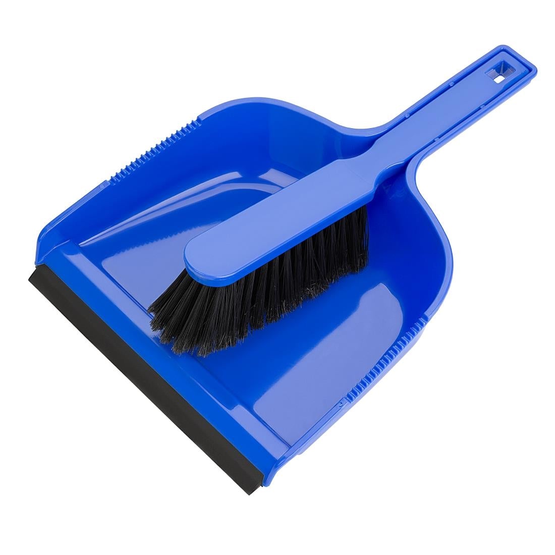 HZ843 Jantex Vuilnisblik & Borstel Set - Blauw