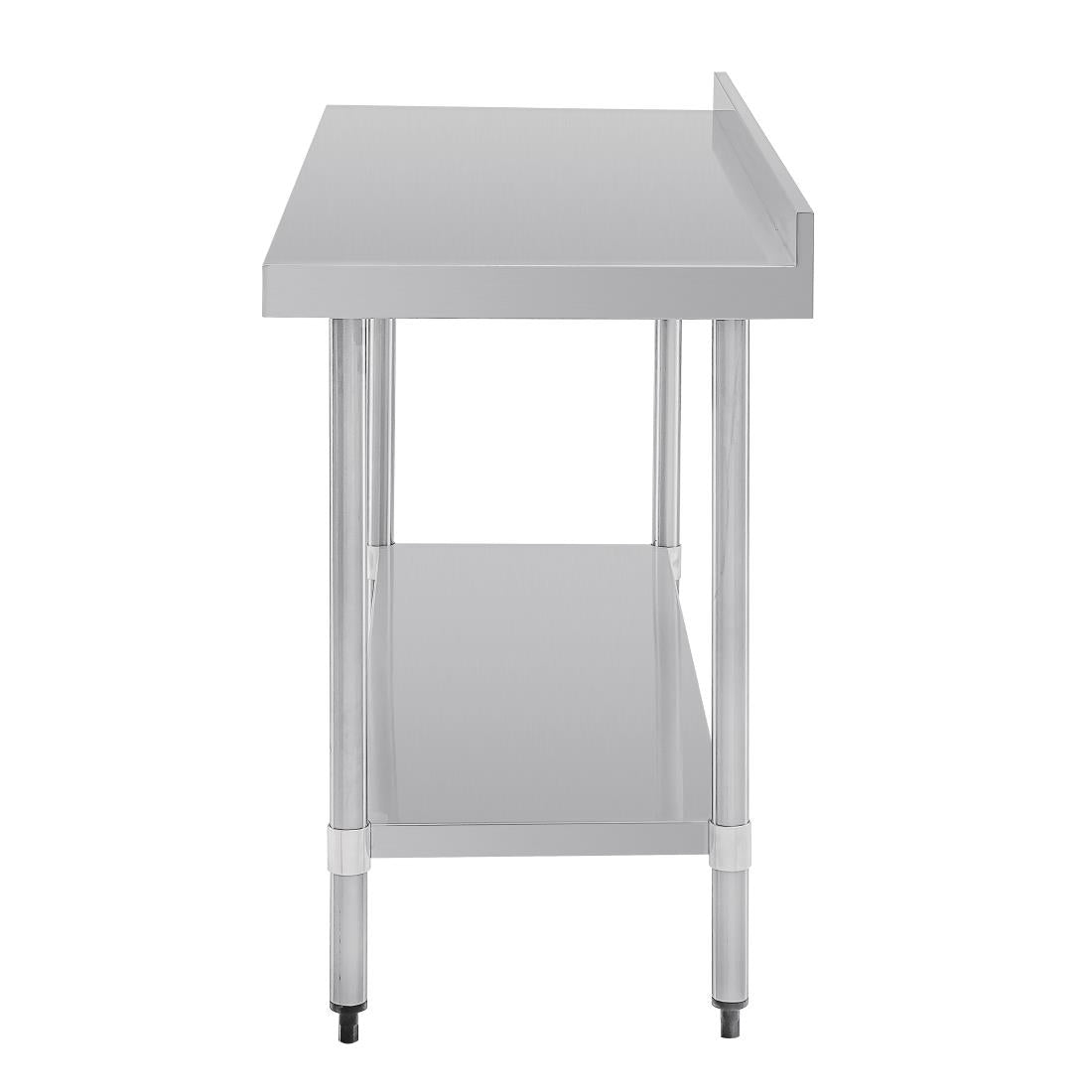 GJ508 Vogue RVS werktafel met achteropstand 90x150x70cm