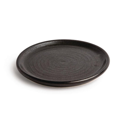 FA316 Olympia Canvas ronde borden met smalle rand zwart 18cm (6 stuks)