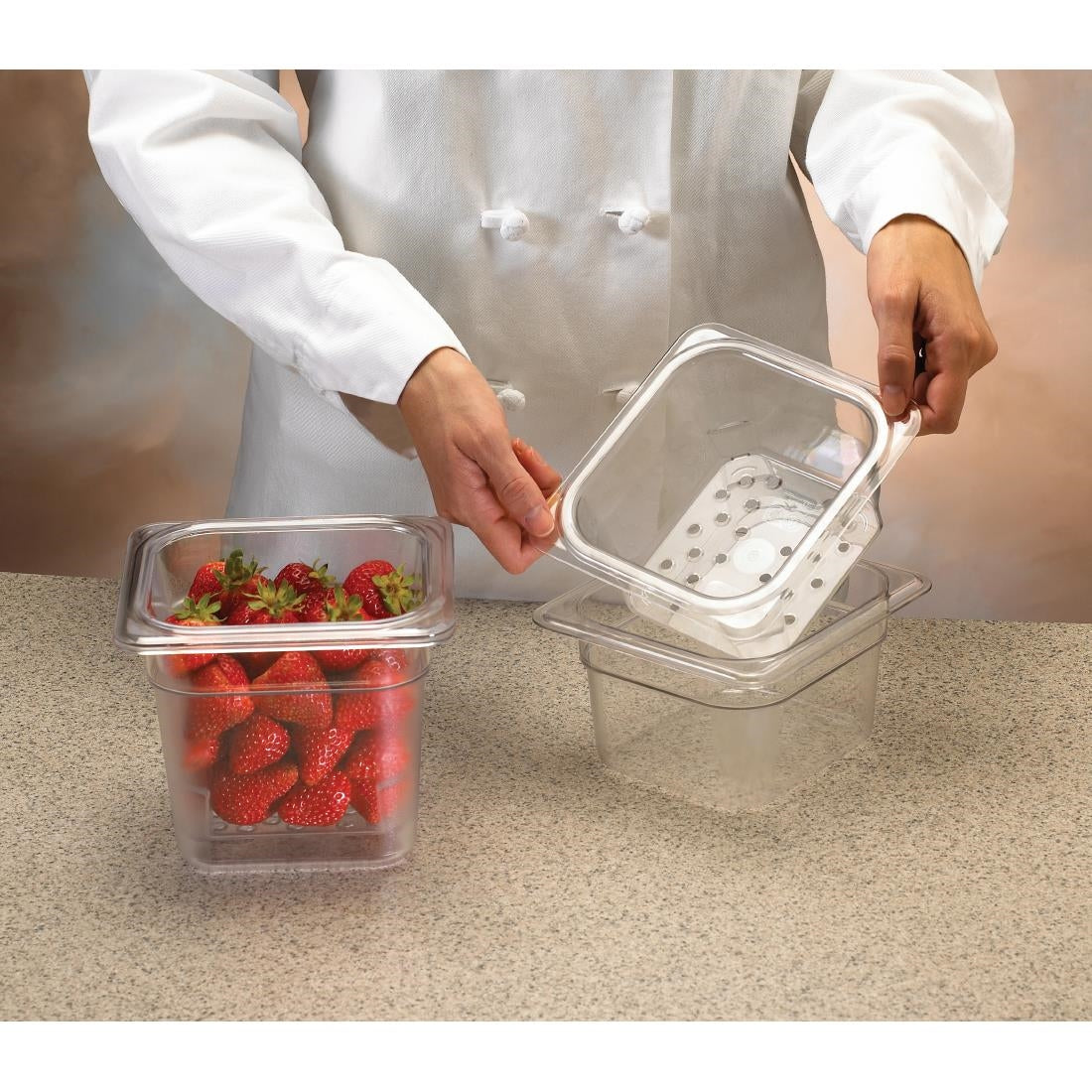 DM752 Cambro polycarbonaat bak GN 1/6 10cm