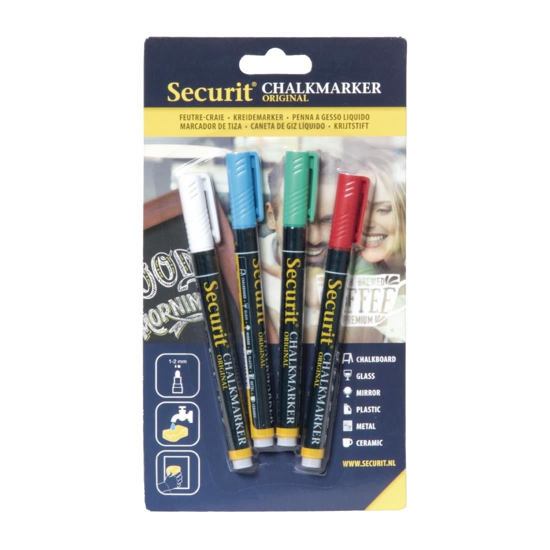 GJ550 Securit wisbare krijtstiften 2mm assorti (4 stuks)