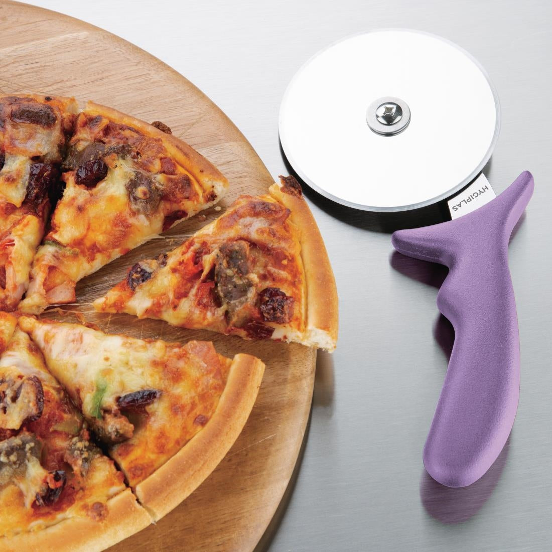 FE284 Hygiplas pizzasnijder 102mm paars