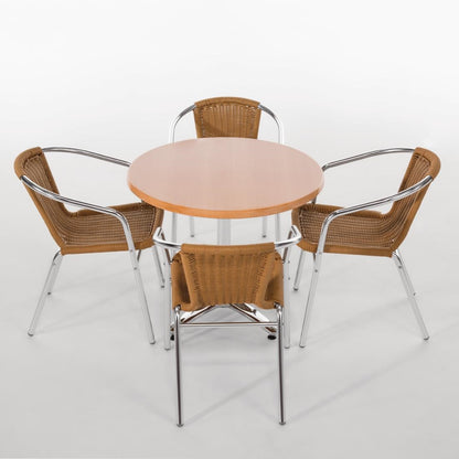 DN641 Bolero aluminium tafelpoot 68(h) x 65(b)cm