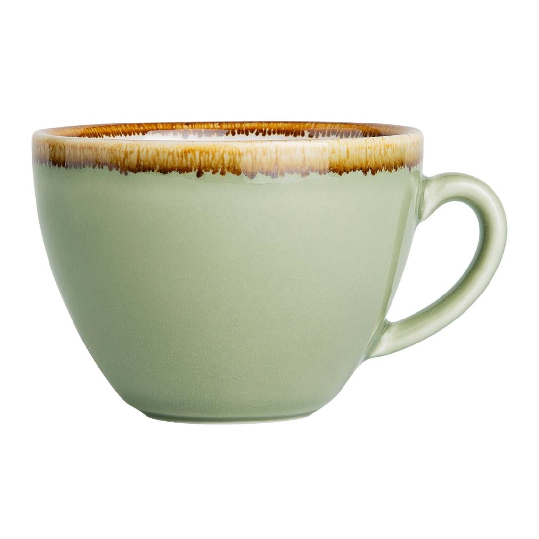 GP478 Olympia Kiln cappuccinokopjes mosgroen 23cl (6 stuks)