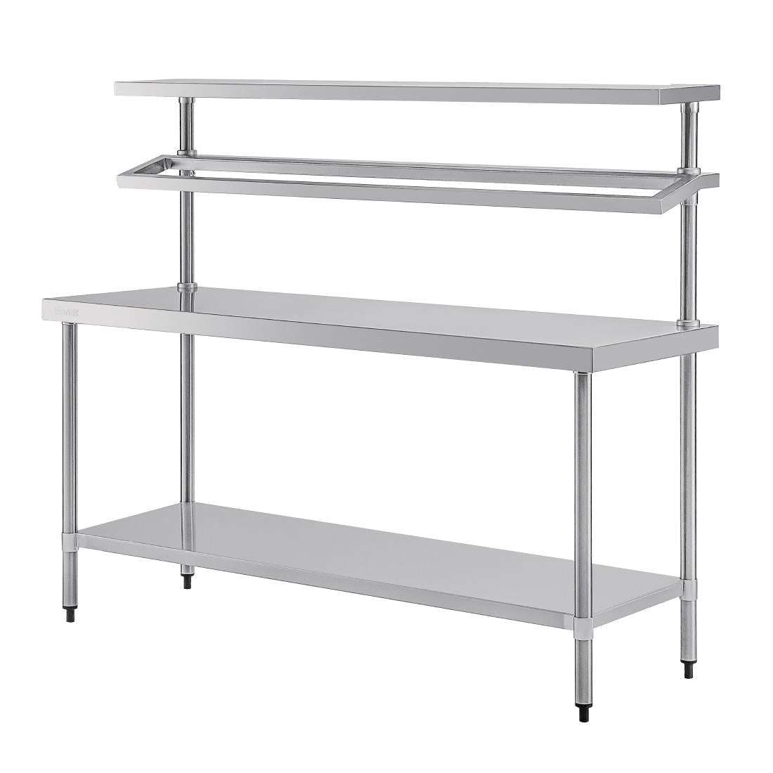 CB909 Vogue RVS werktafel met wandplanken groot