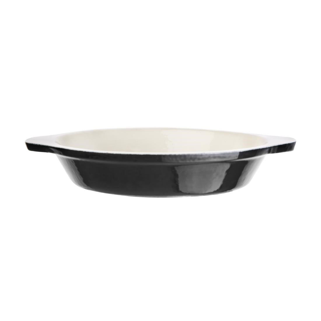 U562 Vogue ronde gratineerschaal zwart 0,75Ltr