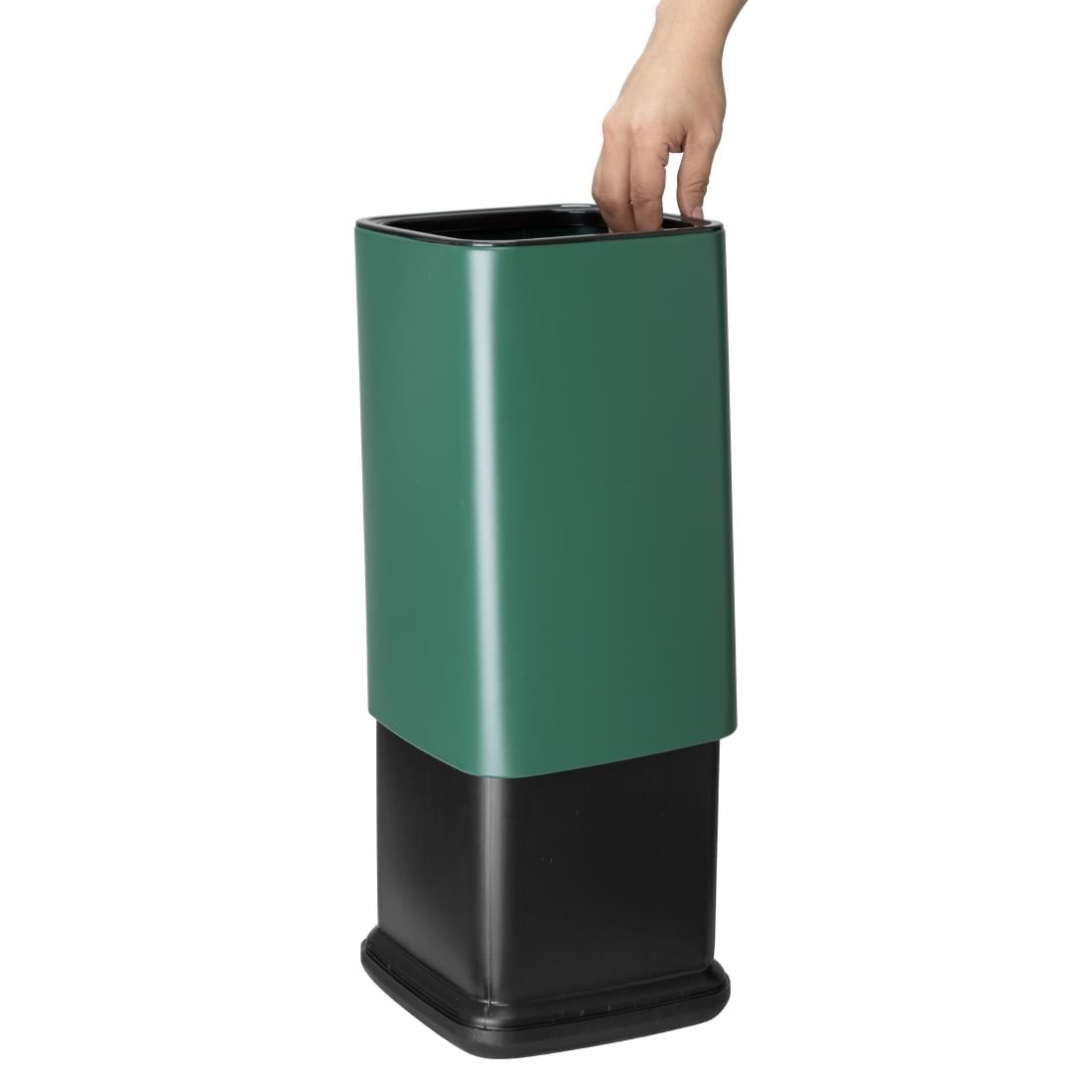 HX262 Bolero Vierkante Afvalbak Groen 10Ltr