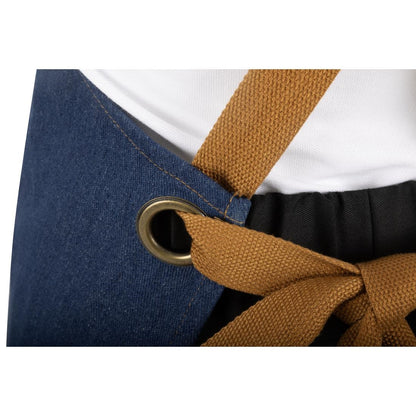 BA159 Southside Schort Denim Blauw Met Bruine Bandjes