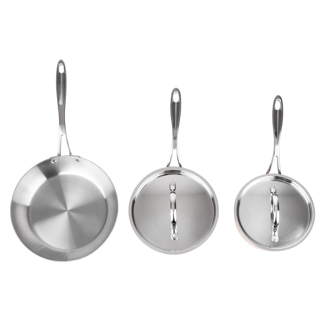 SA655 Vogue cook like a pro 3-delige driewandige koperen pannenset