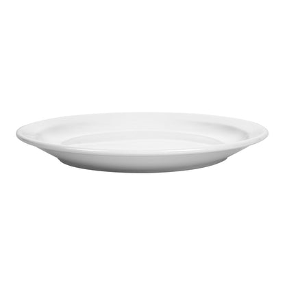 CB490 Olympia Whiteware Borden Met Smalle Rand 25cm (12 Stuks)