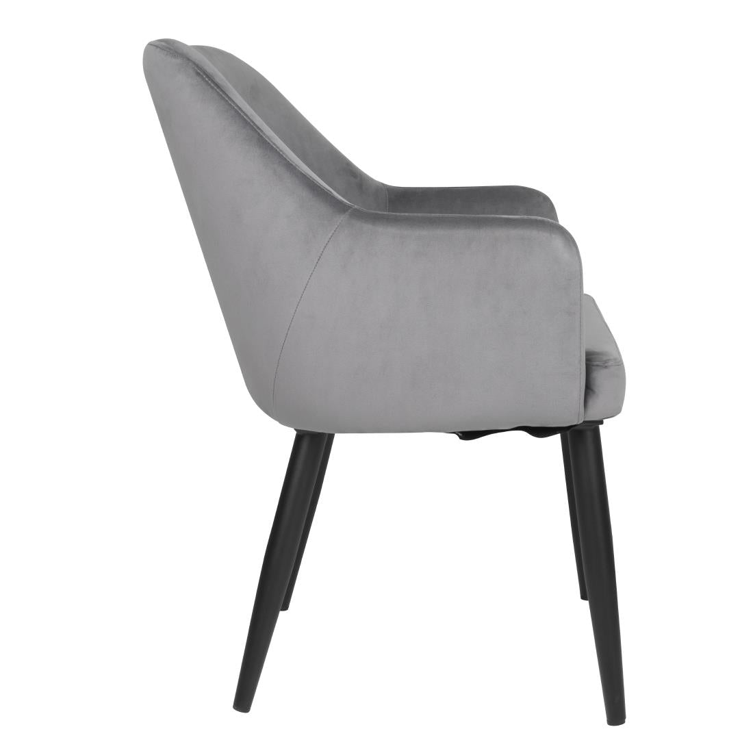 FX071 Bolero Lia Velvet stoelen grijs (2 stuks)