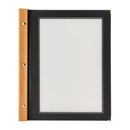 H735 Securit menumap hout A4 zwart