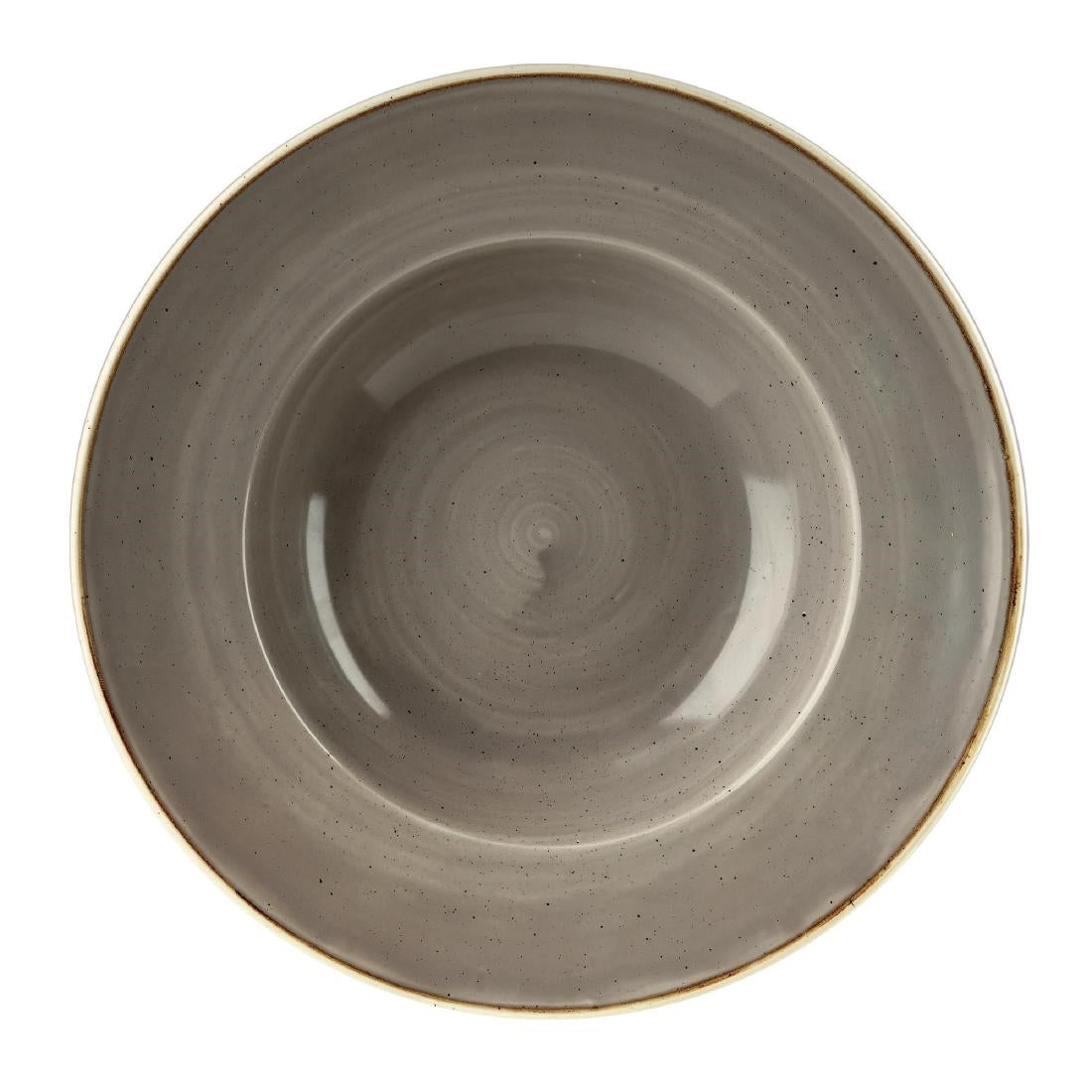 DF797 Churchill Stonecast Grey Kom Met Brede Rand Medium 23.88cm (12 stuks)