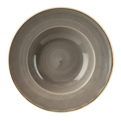DF797 Churchill Stonecast Grey Kom Met Brede Rand Medium 23.88cm (12 stuks)
