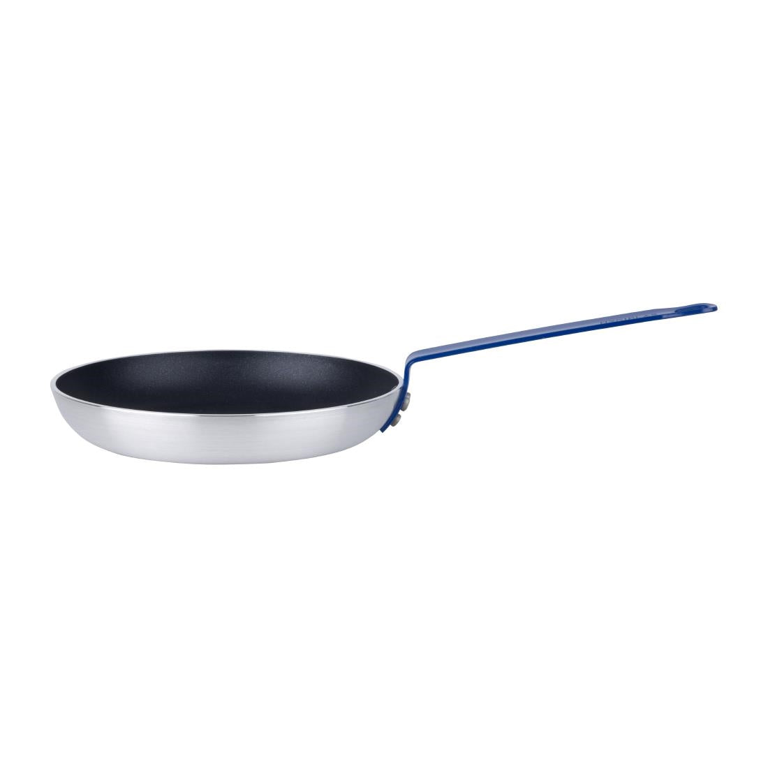 HT972 Hygiplas Aluminium Anti-aanbak Teflon Platinum Plus Koekenpan met Blauwe Handgreep 28cm