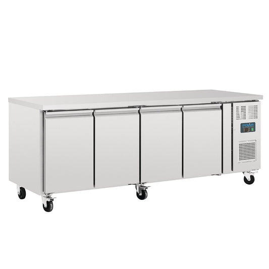G598 Polar U-serie 4-deurs koelwerkbank 553L