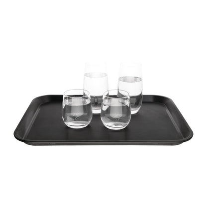 GM239 Olympia Kristallon antislip dienblad zwart 45,8x35,6cm