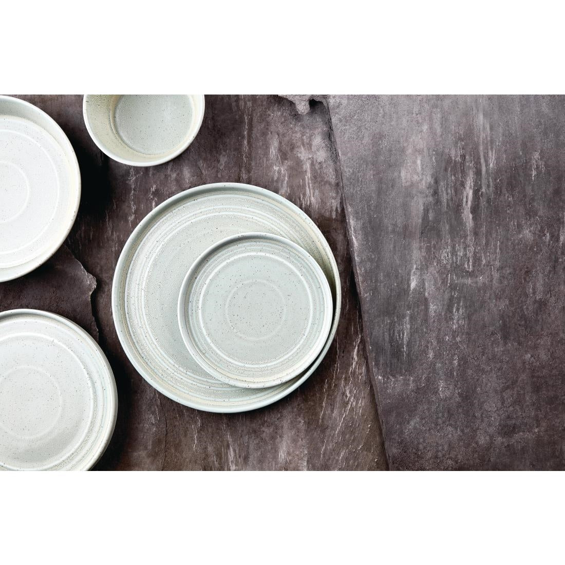 FB564 Olympia Cavolo Plat Rond Bord Zacht Groen 27cm (4 Stuks)