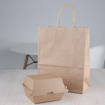FB664 Fiesta Compostable composteerbare hamburgerdoosjes kraft klein (200 stuks)