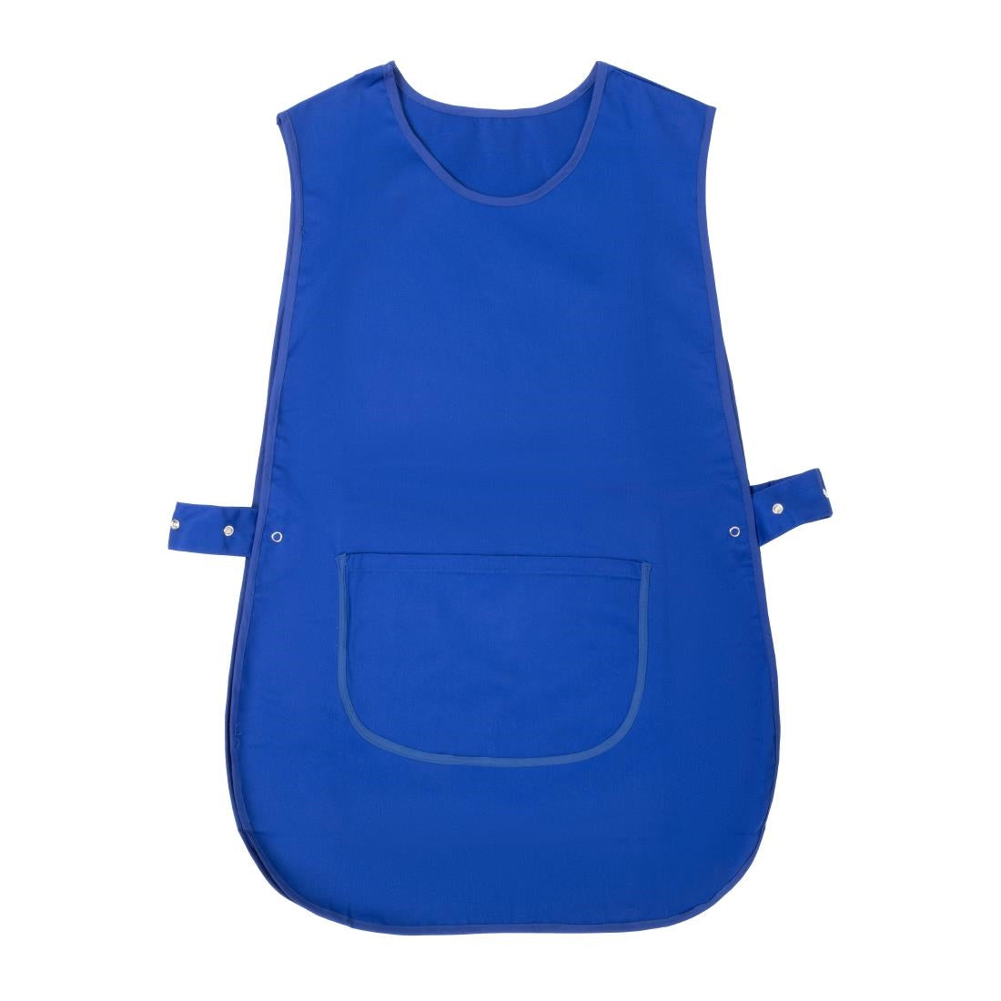 B043 Whites overgooierschort met zak royal blue