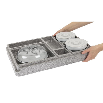 CW811 Cambro Tablotherm GoBox maaltijdbezorgingssysteem met servies