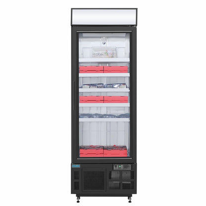 GH428 Polar G-Series Rechtopstaande Display Vriezer 412Ltr Zwart