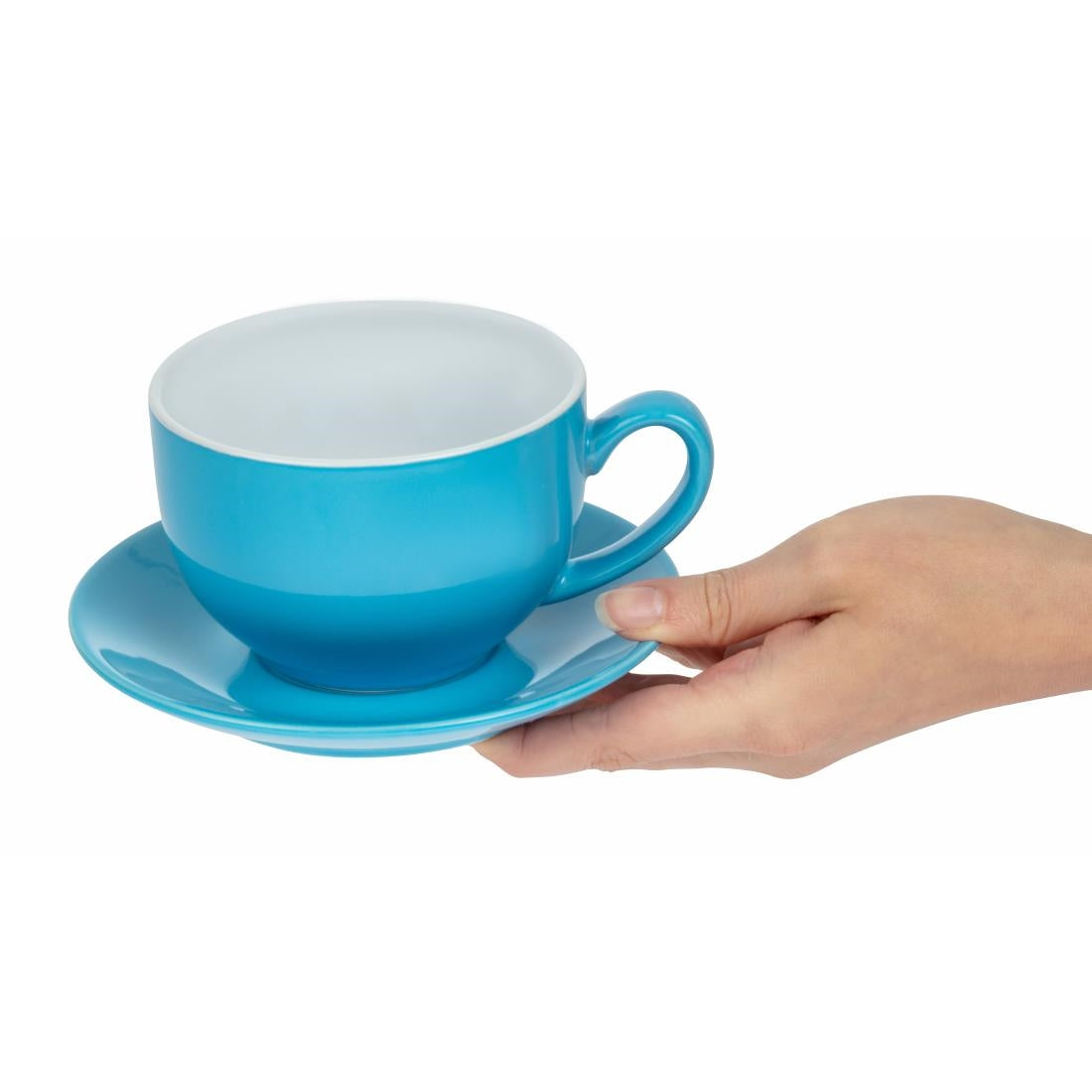 HC404 Olympia Cafe cappuccinokoppen blauw 34cl (12 stuks)