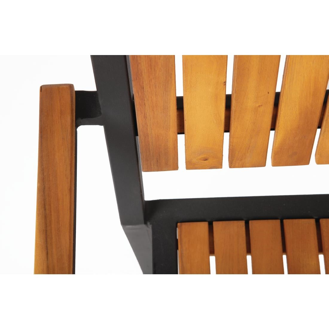 DS151 Bolero stalen en acaciahouten stoelen met armleuningen (4 stuks)