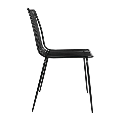 FB874 Bolero RVS eetkamerstoelen zwart (4 stuks)