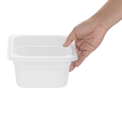 HZ344 Nisbets Essentials Polypropyleen 1/6 Gastronormbak 100mm
