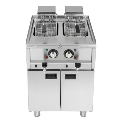 SA782 Buffalo 600 Serie Vrijstaande Elektrische Friteuse Met Dubbele Tank 2X 8Ltr