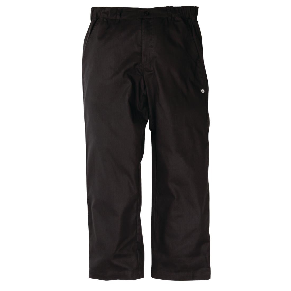 A674-XL Chef Works Executive unisex koksbroek visgraat zwart XL