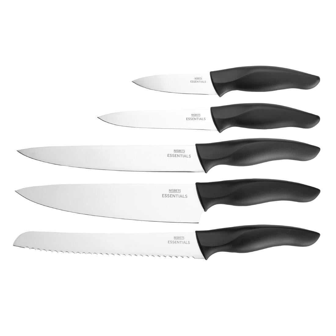 DA083 Nisbets Essentials 5-delige messenset met messenblok