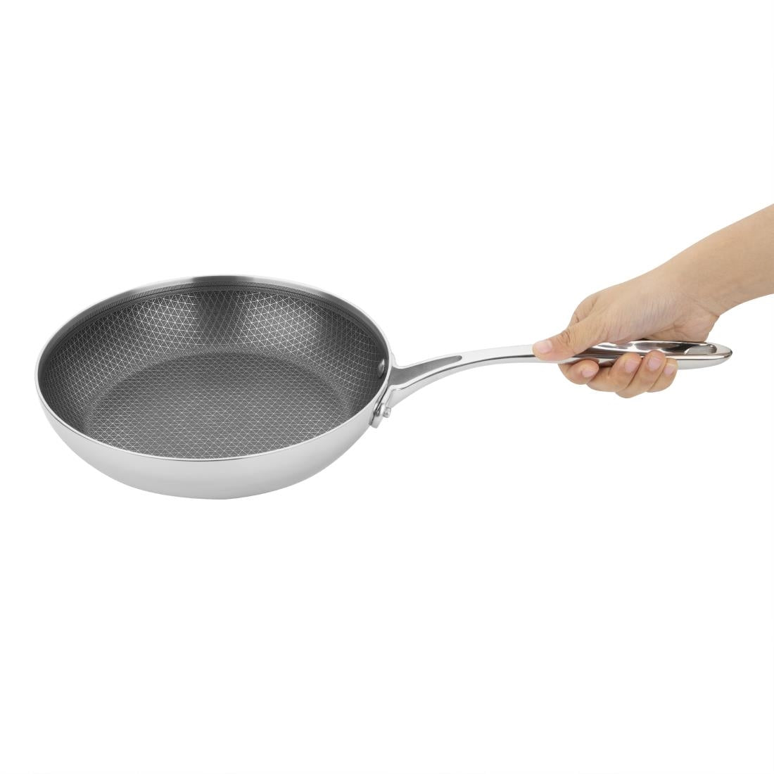 GP188 Vogue Tri-Shield Roestvrijstalen Koekenpan met Clad Coating, 24 cm