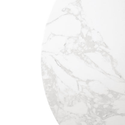 DC300 Rond Bolero tafelblad met wit marmereffect 600 mm