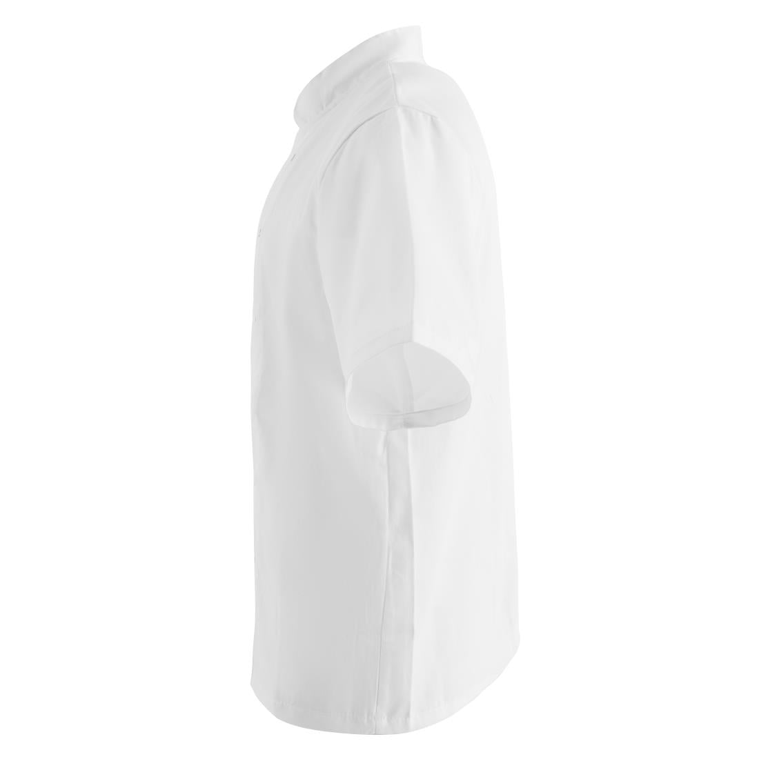 B250-XL Whites Boston unisex koksbuis korte mouw wit XL