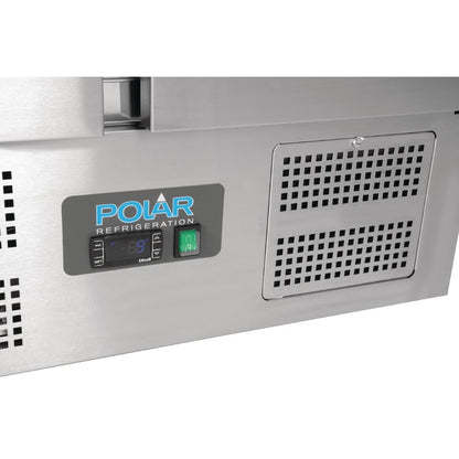 GH266 Polar G-serie 2-deurs pizza koelwerkbank met opzetkoelvitrine 256Ltr