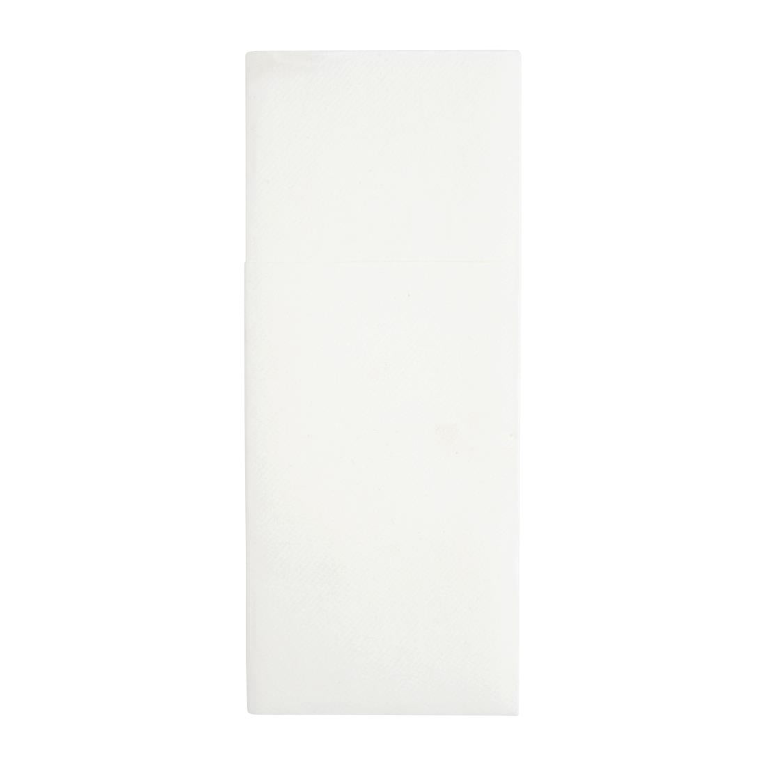 FE277 Fiesta Recyclebaar Premium Tablin Dinerservet Wit 48x40cm Airlaid Pocket Fold (400 stuks)