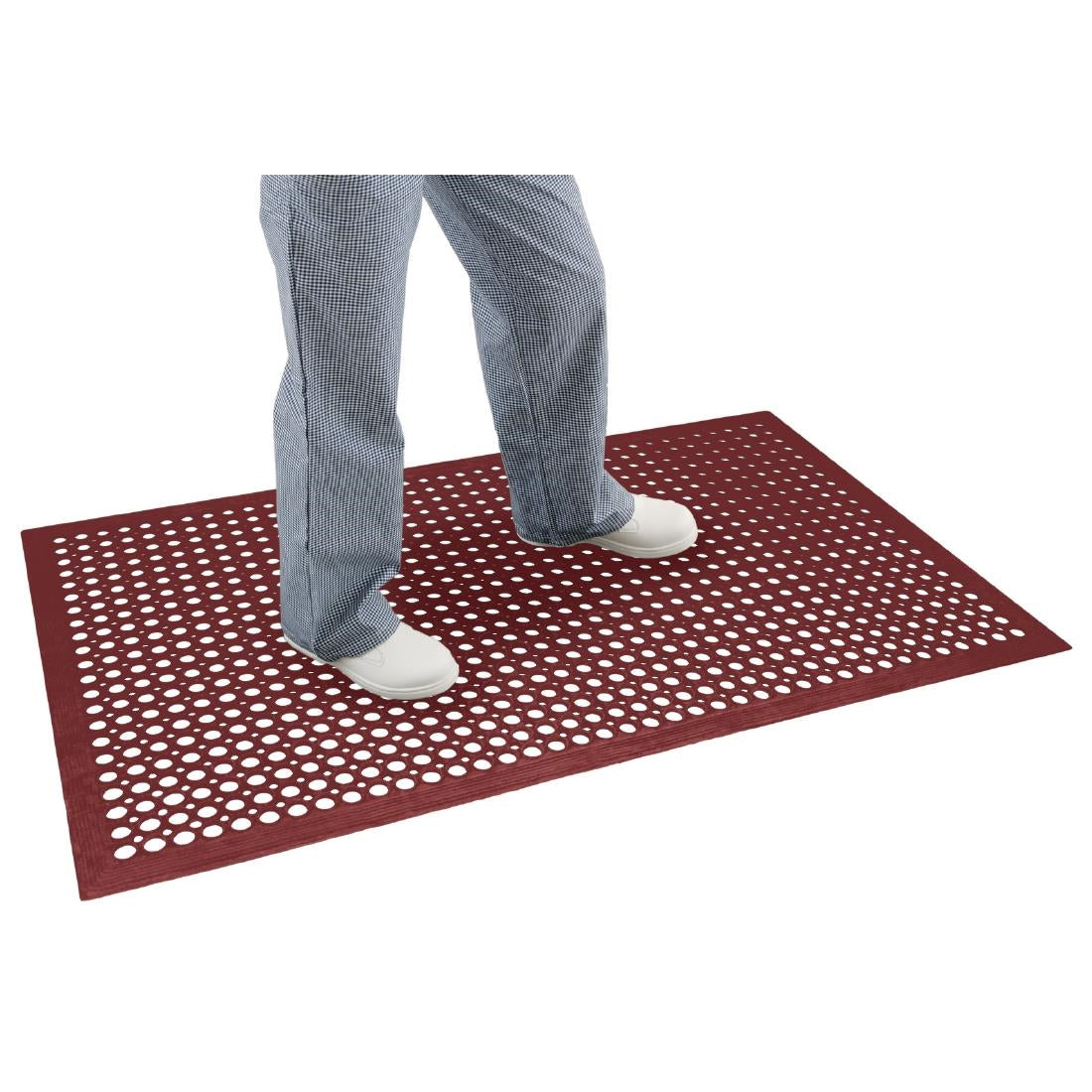 GF017 Jantex rubberen vetbestendige anti-vermoeidheidsmat rood 1500 x 900mm