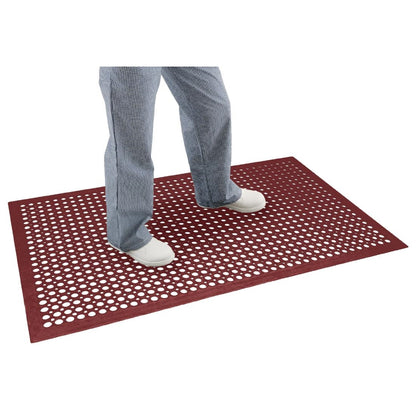 GF017 Jantex rubberen vetbestendige anti-vermoeidheidsmat rood 1500 x 900mm