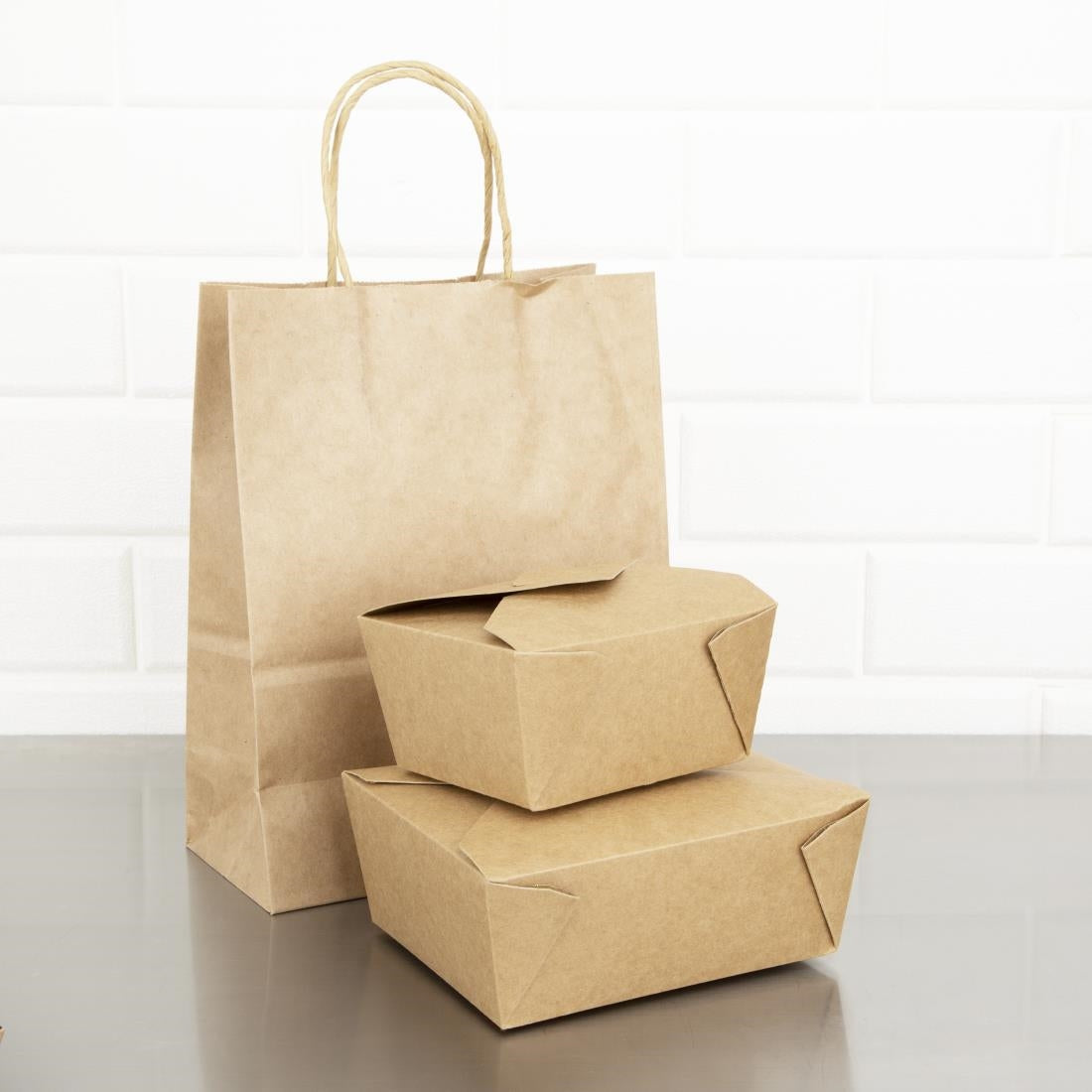 FB673 Fiesta Compostable composteerbare kartonnen voedseldozen 600ml (400 stuks)