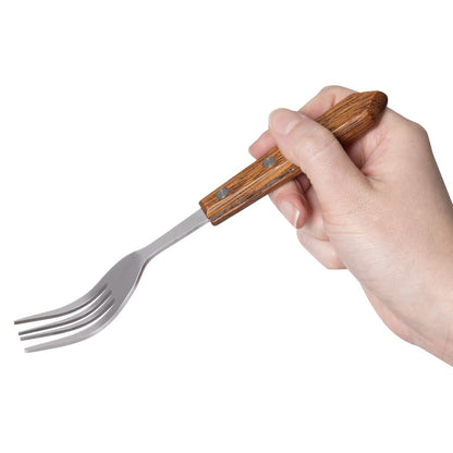 C137 Olympia steakvork met houten heft (12 stuks)