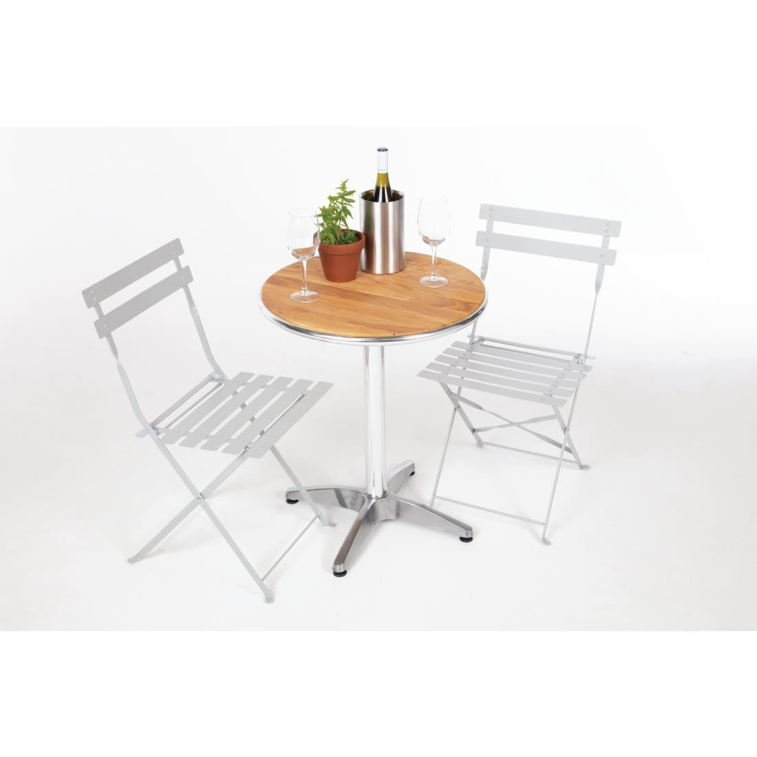 GH551 Bolero opklapbare terrasstoelen grijs (2 stuks)